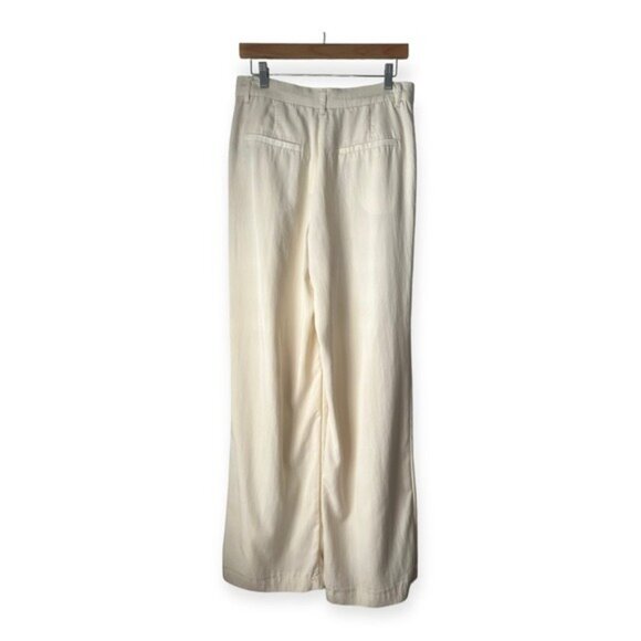 Zara Cream High Waist Wide Leg Pants - Picture 3 of 6